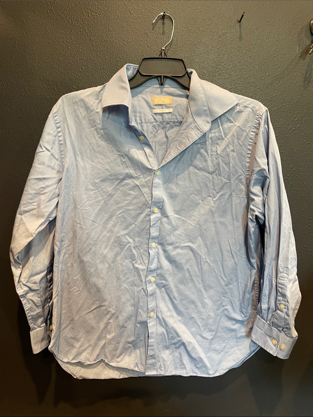 Michael Kors Men's Sky Blue Button-Down Dress Shirt